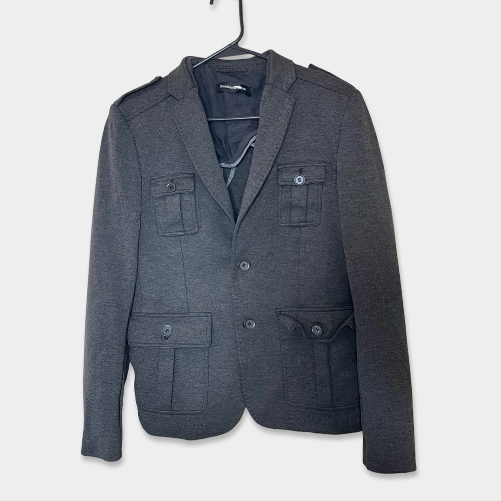 DAVID MAYER NAMAN Jacket Size 50 Dark Gray Button Closure GUC